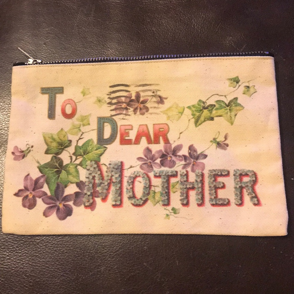 Small zippered canvas cosmetic (or other use) bag